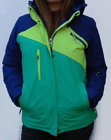 Ski jakne: Zimska/ski jakna – žensko - Trobojni dizajn: tamnoplava, limeta i — 3