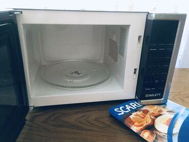 Mikrodalğalı sobalar: Mikrodalğalı soba Scarlett, Ayrıca dayanan, Qril ilə, rəng - Qara, Yeni — 10