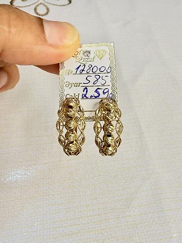 Aksesuarlar: Sırğa, Pandora, Sarı qızıl, 585 Əyar, 259 g — 2
