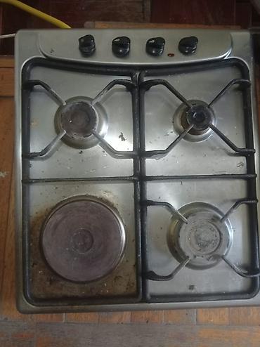 cuqun soba: Mətbəx üçün qaz-elektrik kombinə edilmiş bişirmə paneli və çıxarıcı — 1