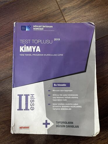 kimya test kitabı: Kimya 2 hisse test toplusu kohne