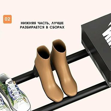 Вешалки: Напольная двухъярусная вешалка-органайзер для одежды на колёсах - — 9