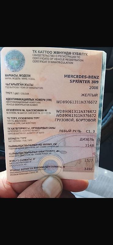 аппаратура ман: Mercedes-Benz Sprinter 309, 2008 г., грузовой бортовой. Основные — 1