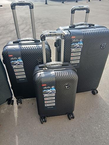 Çamadanlar: Sərnişin çamadan dəsti – Billa model - Ölçülər: 3’lük dəst (böyük — 26