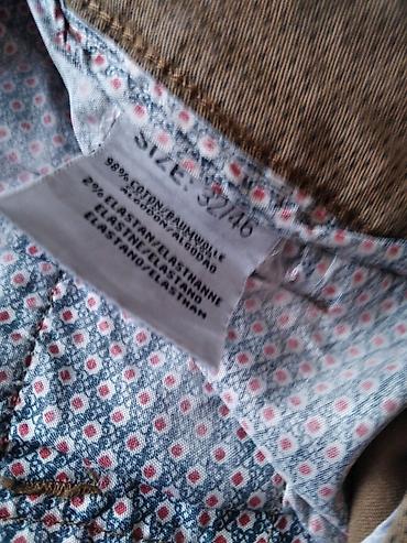 massimo dutti baletanke: Muške chino pantalone, bež/kaki boje, ravnog užeg kroja. - Materijal — 6