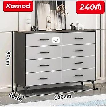 ev dekoru: Mebel: Komod (model G_1) Ölçülər: - Uzunluq: 120 sm - Hündürlük: 90 — 1