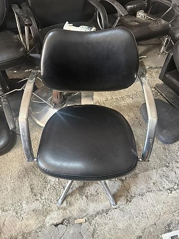 salon stulu: Peşəkar salon kreslosu – qara rəng, metal konstruksiya - Təyinat — 2