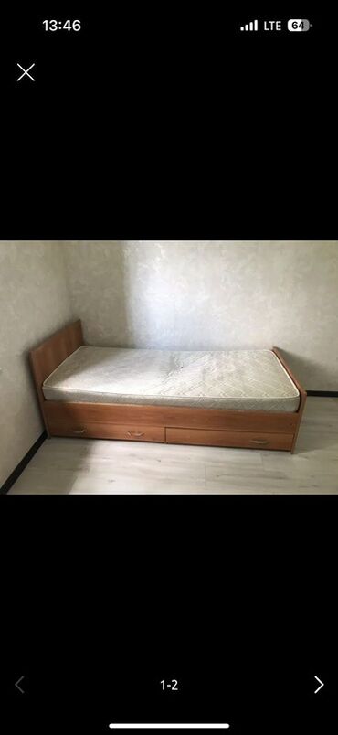 Односпальные кровати: Кровать с матрасом и выкатными ящиками - Формат