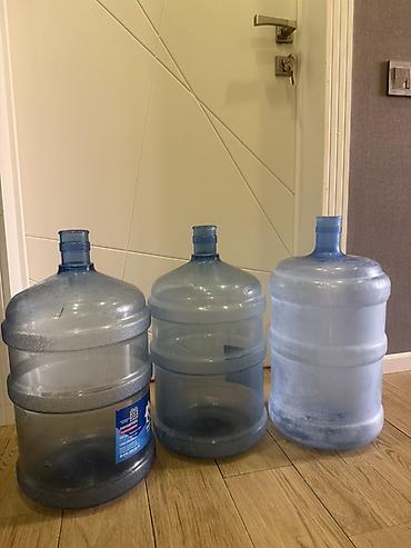 Su dispanseri üçün 3 ədəd 19 litrlik (5 gallon) böyük su qabı -