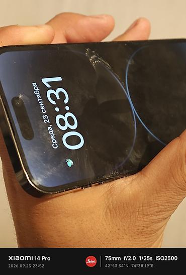 apple 14: IPhone 14 Pro, Б/у, 256 ГБ, Black Titanium, Защитное стекло, Чехол, 81 % — 7