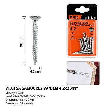 KMT Samobušeći šraf sa upuštenom glavom 4.2×38 mm Opis: - Samobušeći na lalafo.rs KMT Samobušeći šraf sa upuštenom glavom 4.2×38 mm Opis: - Samobušeći