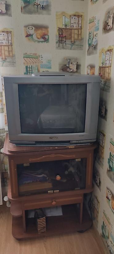 kiçik televizor: PRIMA kineskop televiziya + taxta TV tumbası Məhsul haqqında:pulsuz — 1