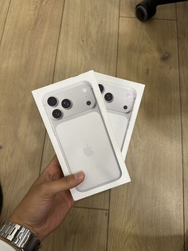 айфоны цена в бишкеке: IPhone 17 Pro Max, Жаңы, 512 ГБ, Көк, Куту, Кабель