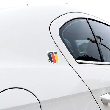 наклейка на авто: 3D алюминиевая автомобильная наклейка флаг Германия