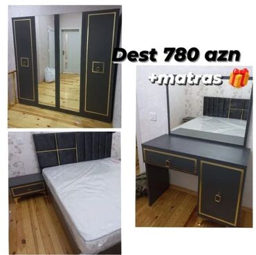 Matraslar: 2 təknəfərlik çarpayı, Dolab, Tumba, 2 tumba, Azərbaycan, Yeni