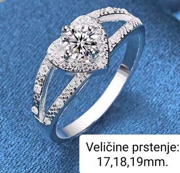 masivno srebrno prstenje: Women's ring, Material: Cubic zirconia