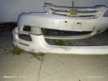 Автозапчасти: Передний Бампер Honda Б/у, цвет - Белый, Оригинал