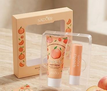 papuce platforma: SADOER Peach set za negu ruku i usana - Miris: breskva - Sadržaj — 1