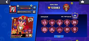 Brawl Stars hesabı – yüksək göstəricili, tam dolu profil - Kupa yolu