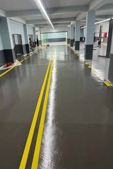 Döşəmə işləri: Epoksi pol (epoxy floor) tətbiqi xidməti Təyinat: - Avtodayanacaq və — 4