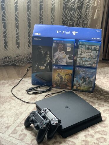 playstation цена: Продаю PlayStation 4 Slim 1TB В комплекте: • 2 оригинальных геймпада
