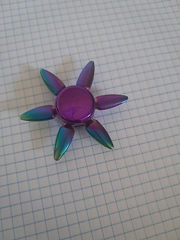 Metallik fidget spinner – 6 qanadlı model - Korpus: metal alyumini/