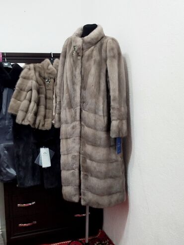 Шубы: Шуба, Норка, Длинная модель, Италия, 2XL — 1