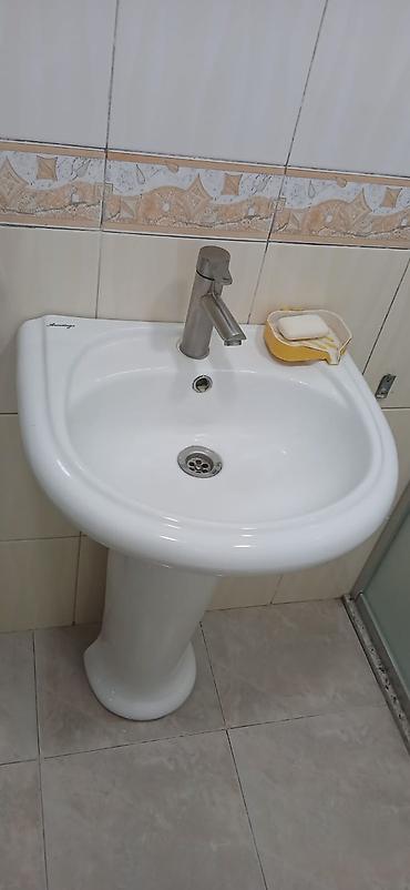 demir su çen: Piyedestal ayaqlı keramik lavabo dəsti - Material: sanitar — 6