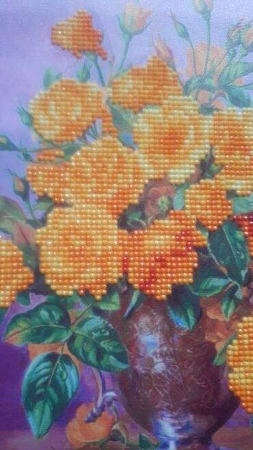 Şəkillər, tablolar: Готовая алмазная мозаика ПИОНЫ. Нужно лишь вставить в рамку. Стразы — 12