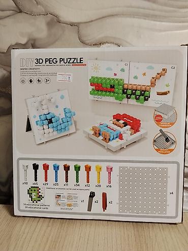 конструкторы знаток 180 схем: DIY 3D Peg Puzzle — набор для объёмных мозаик с «грибочками» для детей — 2