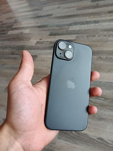 telefon iphone 16: IPhone 15, 128 GB, Black Titanium, Zəmanət, Face ID, Sənədlərlə — 1