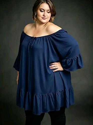 Tunike: Tunika sa otkrivenim ramenima (plus size). - Kroj: širok,lepršav — 6