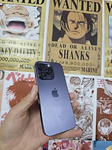 IPhone 14 Pro, Б/у, 128 ГБ, Deep Purple, Чехол, 82 %