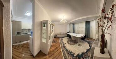 купить квартиру в микрорайоне бишкек: 4 комнаты, 127 м², Элитка, 3 этаж, Евроремонт
