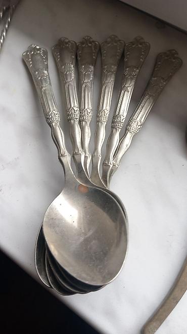 qaşıq dəsti: Kolleksiya çay qaşıqları dəsti - Material: metal (gümüşü rəng) — 2