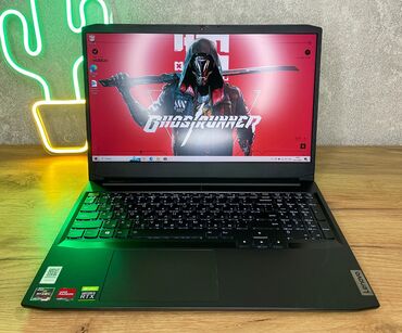 lenovo ideapad gaming 3 бишкек: Ноутбук, Lenovo, AMD Ryzen 5, 15.6 ", Колдонулган, Татаал эмес тапшырмалар үчүн, эс тутум SSD