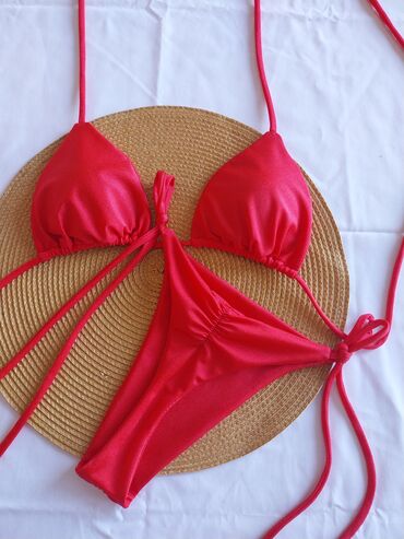Kupaći kostimi: S (EU 36), Likra, Jednobojni, bоја - Crvena — 4
