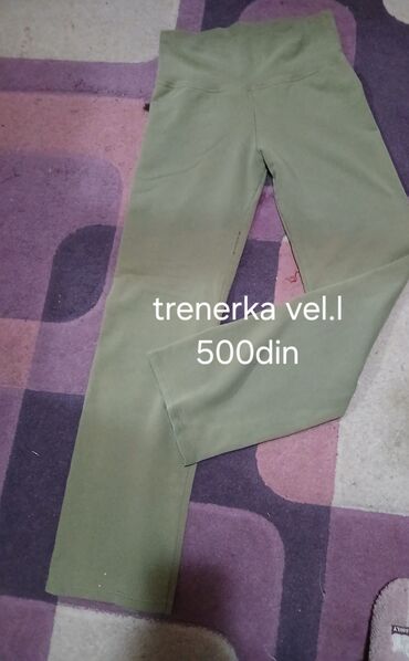 Pantalone: L, Visok struk, Ravne nogavice — 2