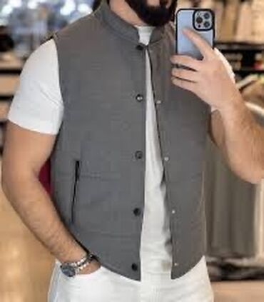 женские белые жилетки: Jilet, Zara, L, rəng - Boz