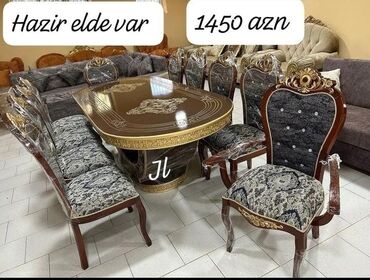 stol stul ucuz qiymete: Qonaq otağı üçün, Yeni, Açılmayan, Oval masa, Azərbaycan
