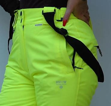 Ski pantalone: Ženske skijaške pantalone u jarko neon žutoj boji, dizajnirane za — 9