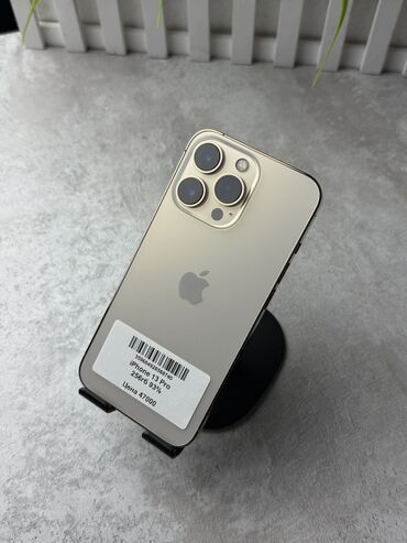 продаю б у телефон: IPhone 13 Pro, Колдонулган, 256 ГБ, Алтын, Заряддоочу түзүлүш, Коргоочу айнек, Каптама, 93 %
