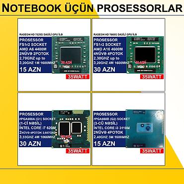 Notebook üçün Prosessorlar ⭐LGA FS1r2 AMD A6-4400M 2.70/3.20Ghz 1M lalafo.az -da Notebook üçün Prosessorlar ⭐LGA FS1r2 AMD A6-4400M 2.70/3.20Ghz 1M