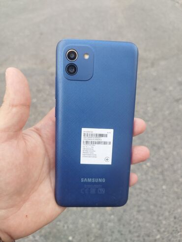 телефон флай с двумя симками сенсорный: Samsung Galaxy A03s, 64 ГБ, цвет - Синий, Две SIM карты, Face ID