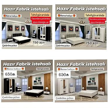 carpayl: *Yataq dəsti 650Azn / 750 Azn💥* ✔️ Rəng seçimi var ✔️ Matireal Rusiya — 1