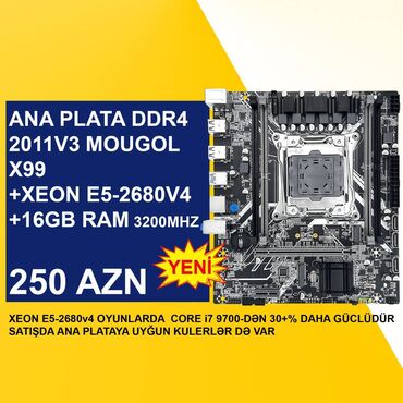 Планшеты: Материнская плата DDR4 Mougol X99 2011-V3, Новый