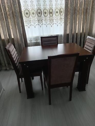 mətbəx stol stulu: Mətbəx üçün, İşlənmiş, Açılan, Dördbucaq masa, 4 stul — 3
