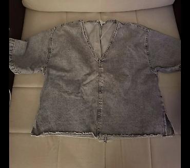 mango cizme: Denim/bluza od teksasa sa V-izrezom - Materijal: srednje debeli — 1