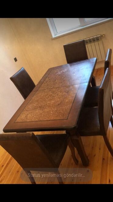 kafe üçün stol stul: Qonaq otağı üçün, İşlənmiş, Kvadrat masa, Azərbaycan