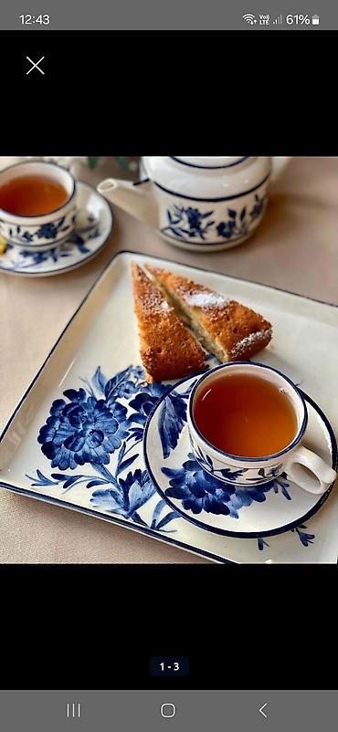 çay servisi: Çay dəsti, rəng - Mavi, Keramika — 1